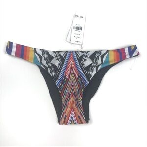 PilyQ Geometric Swim Bikini Bottom Small